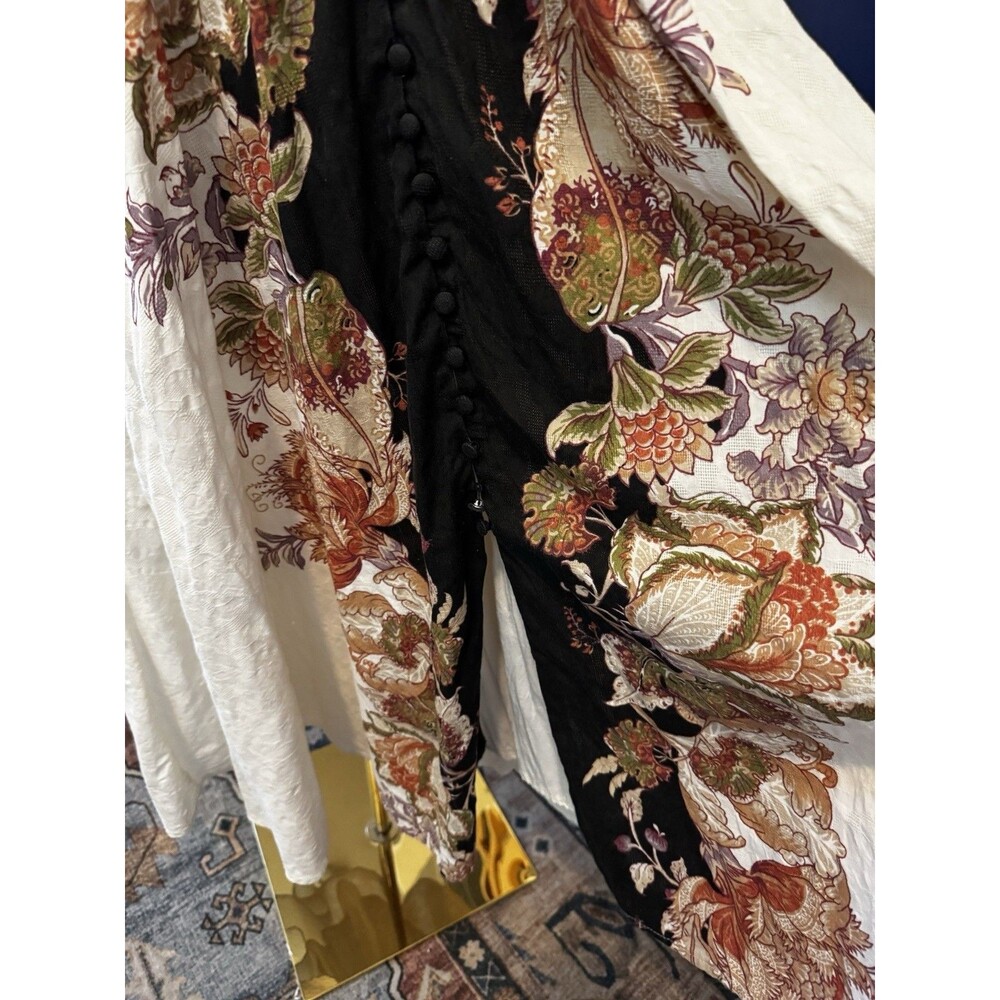 EUC Anthropologie Catalina Button Front Dress Womens Plus 1X Floral V-Neck Midi - Picture 14 of 16